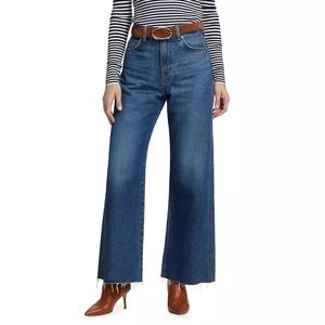 Veronica Beard Taylor Raw Hem High Waist Wide Leg Jeans NWT 27